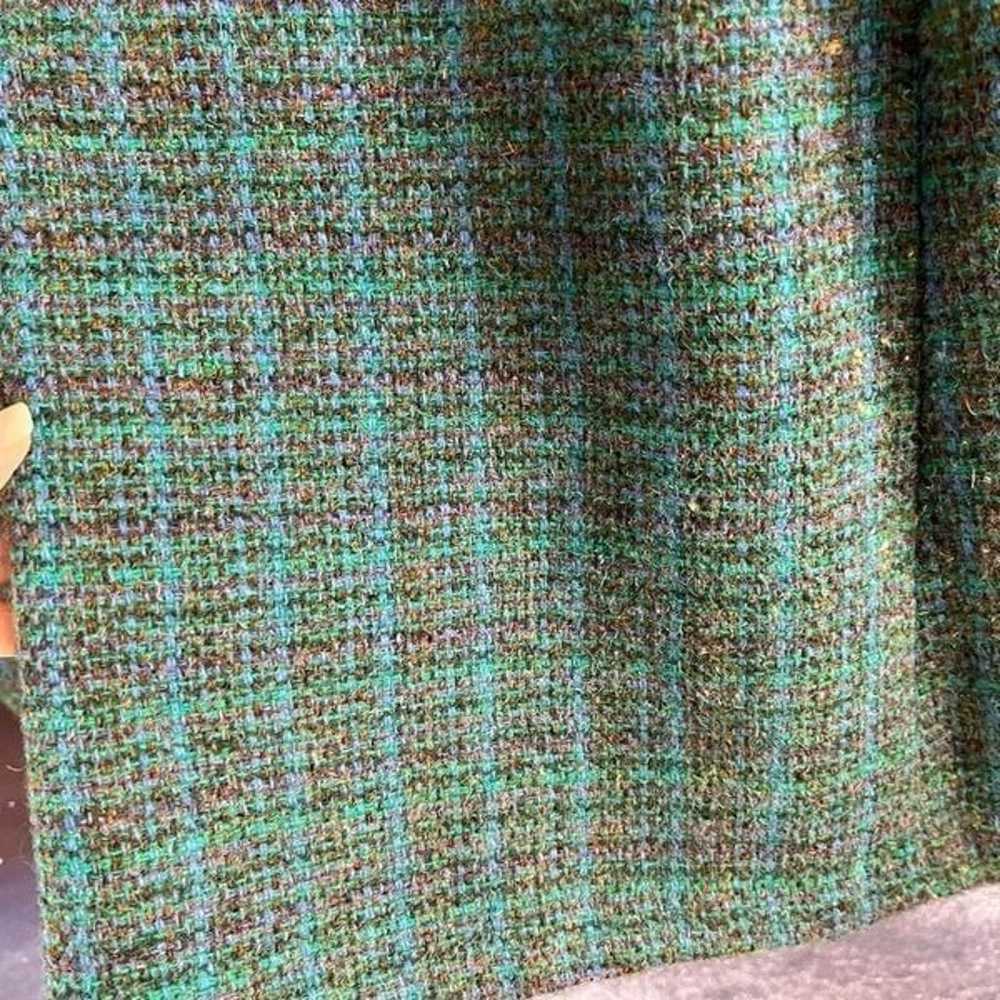 Vintage Harris Tweed Blue Hand Woven 100% VIRGIN … - image 9