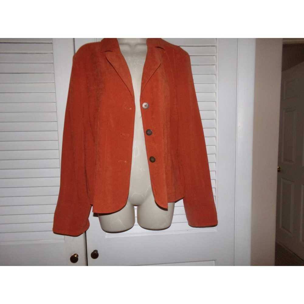 Vintage Requirements faux suede jacket size L pol… - image 1