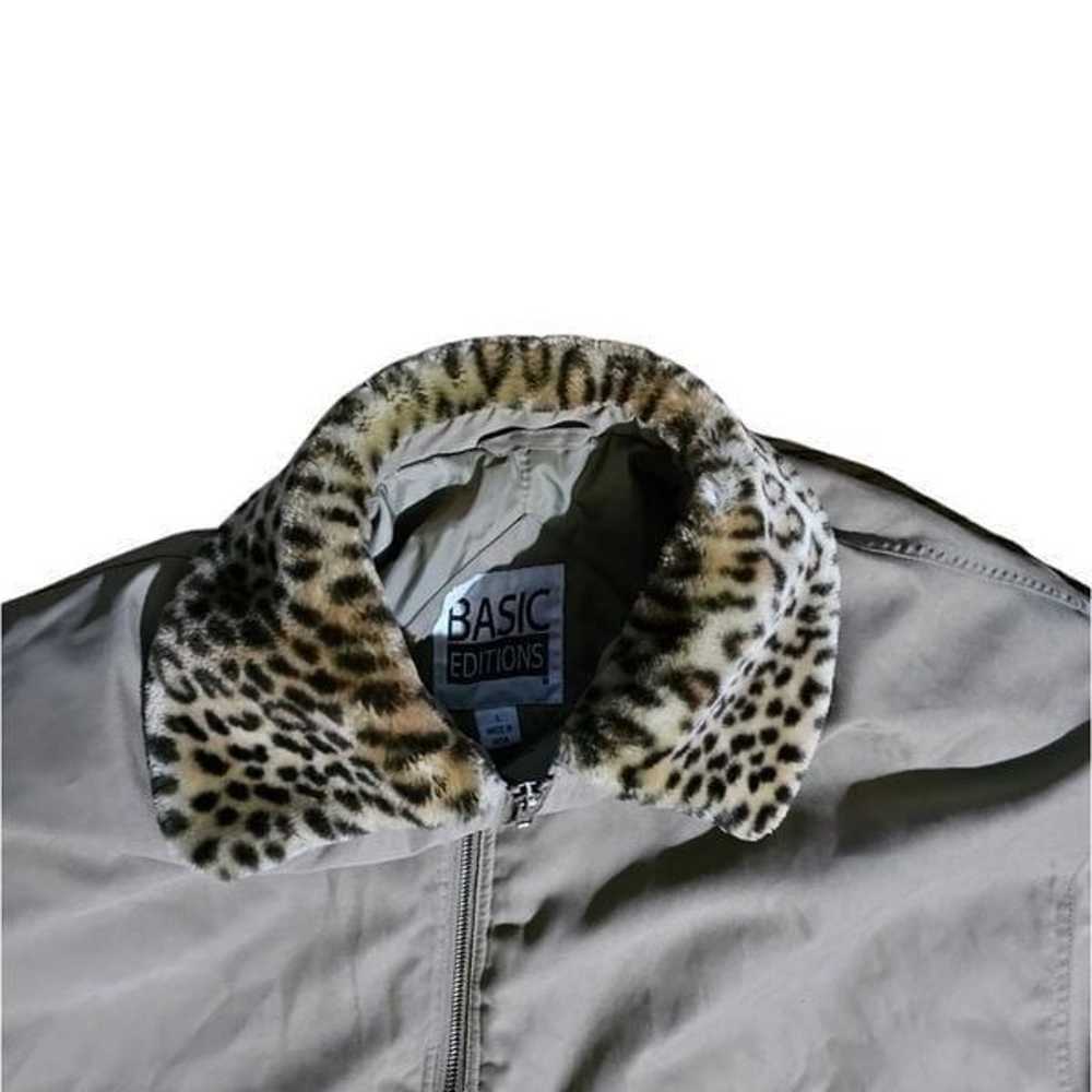 Women's Vintage BASIC EDITIONS Faux Fur Coat Large - image 5