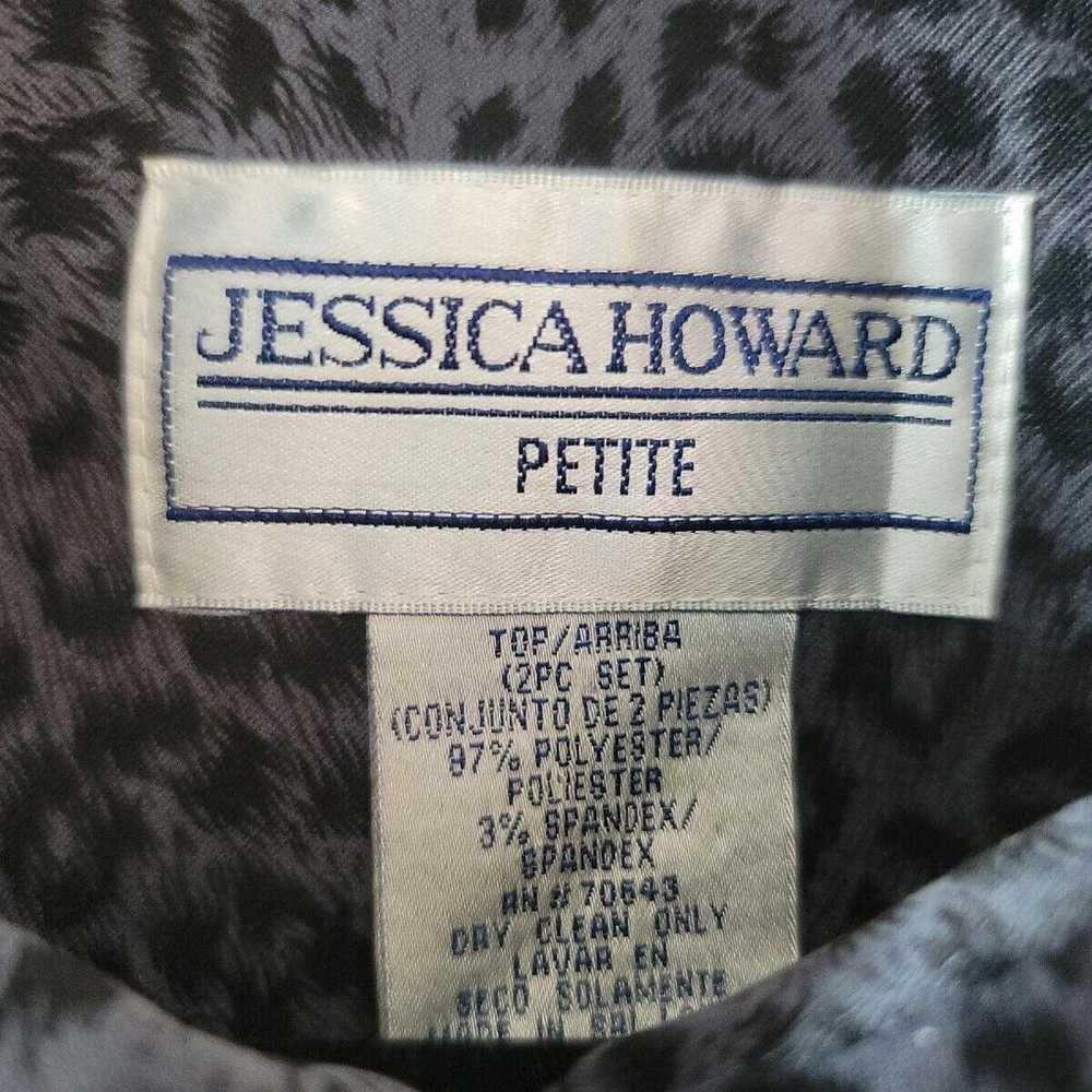 Vintage Jessica Howard Jacket Size 12 Gray Leopar… - image 4