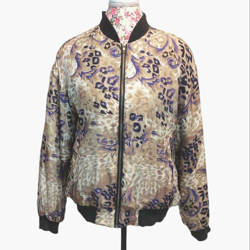 K Arnold vintage silk bomber jacket - image 1