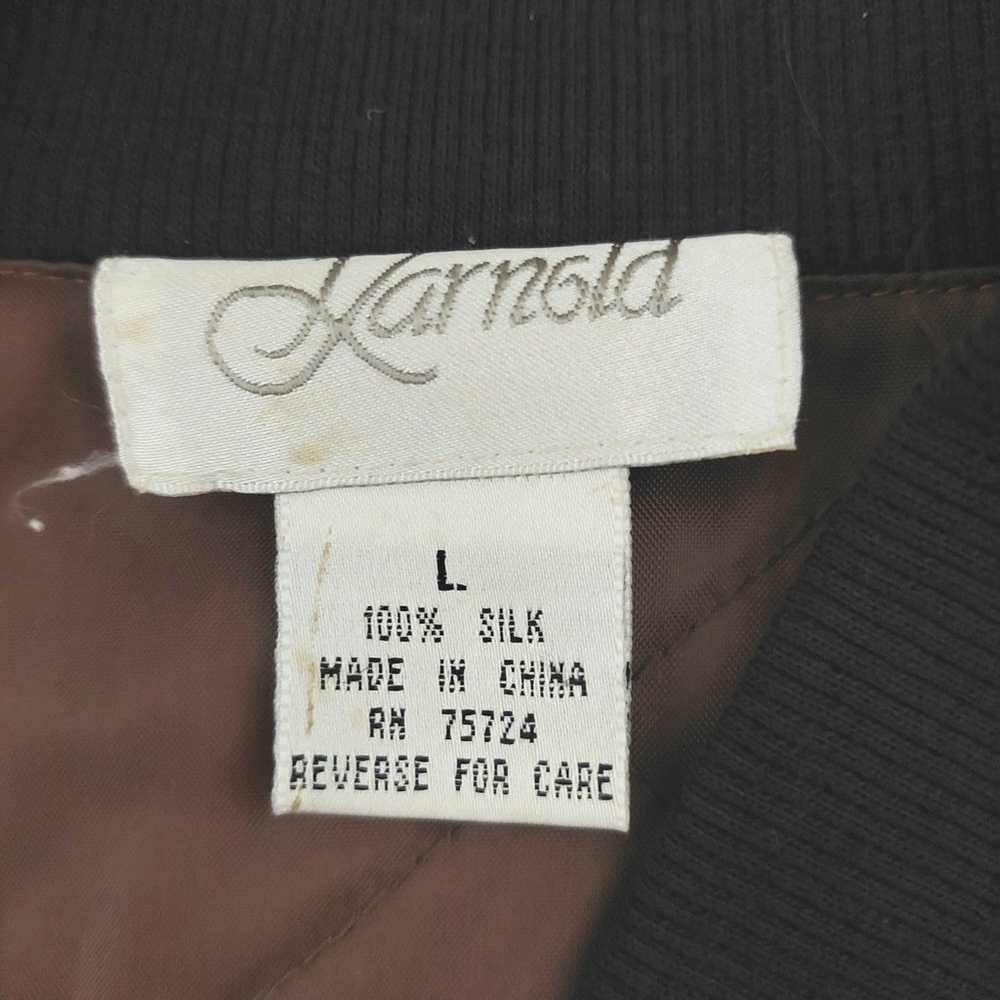 K Arnold vintage silk bomber jacket - image 3