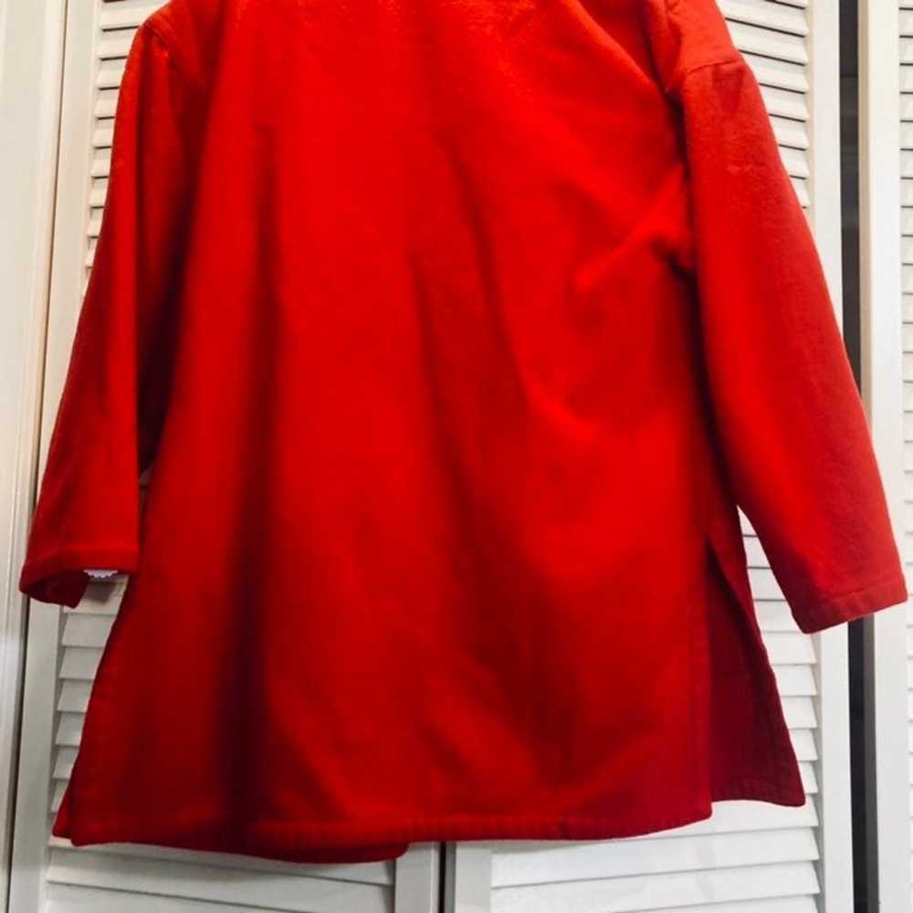 SALE:  Vintage Red Wool Liz Claiborne Winter Coat - image 12