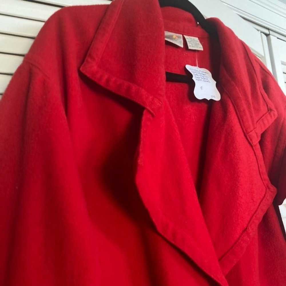 SALE:  Vintage Red Wool Liz Claiborne Winter Coat - image 5