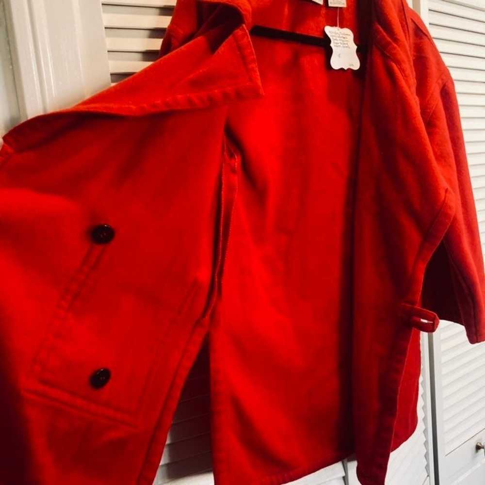 SALE:  Vintage Red Wool Liz Claiborne Winter Coat - image 6