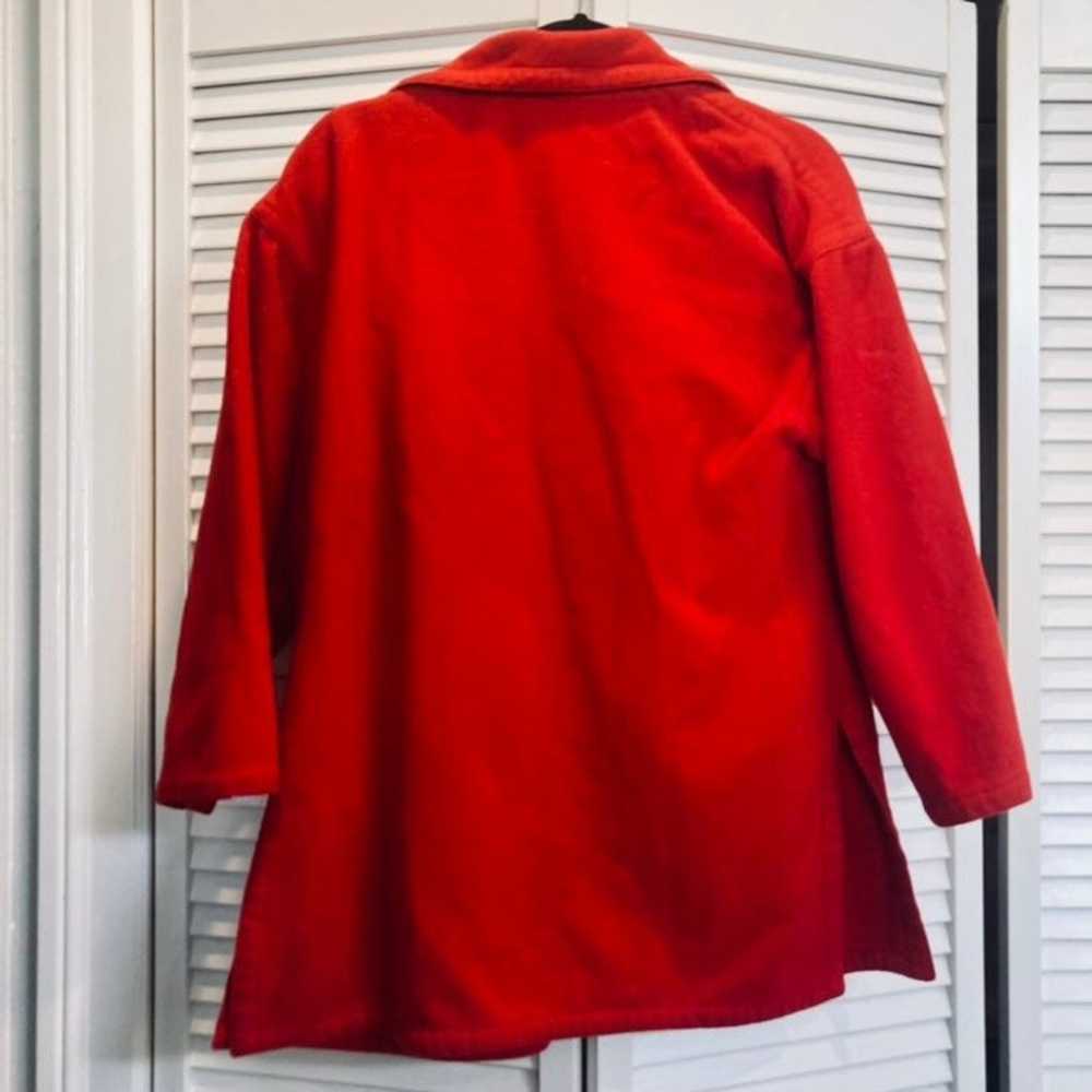 SALE:  Vintage Red Wool Liz Claiborne Winter Coat - image 7