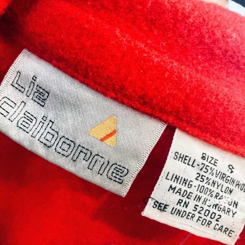 SALE:  Vintage Red Wool Liz Claiborne Winter Coat - image 8