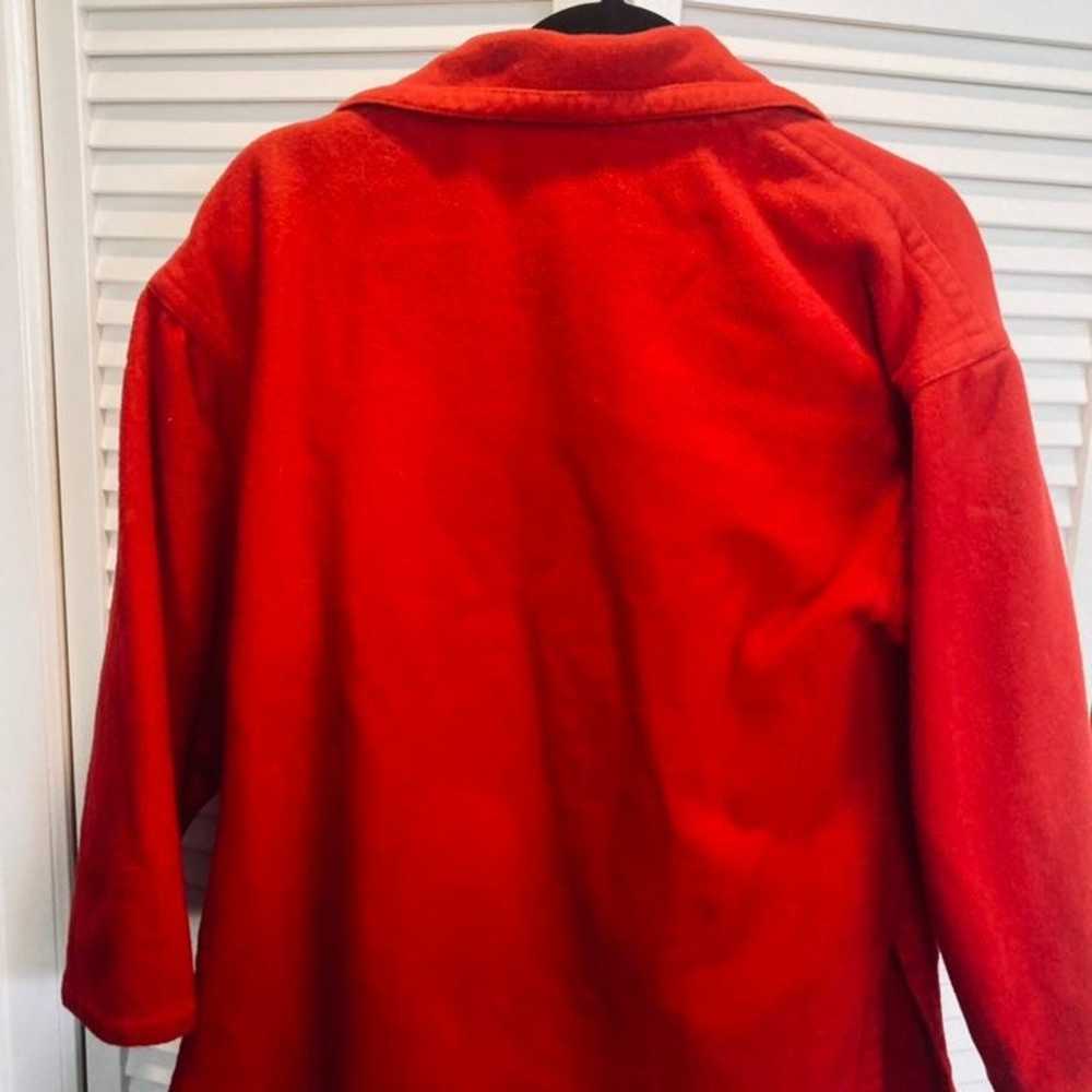 SALE:  Vintage Red Wool Liz Claiborne Winter Coat - image 9