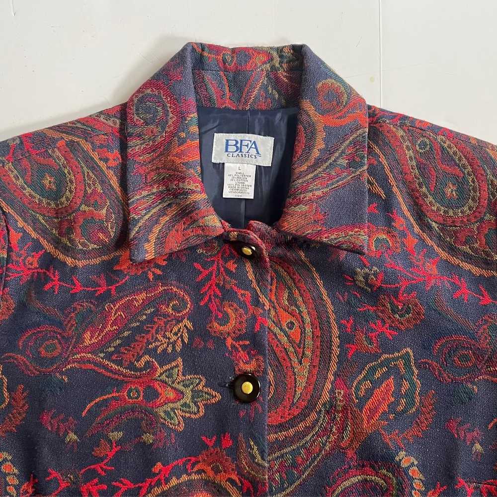 90s BFA Classics Paisley Tapestry Style Jacket - image 4