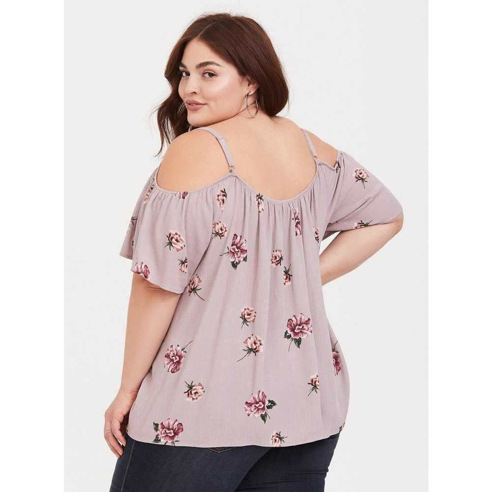 Other Torrid Womens Top Sz 4 4X 26 Lilac Purple F… - image 3