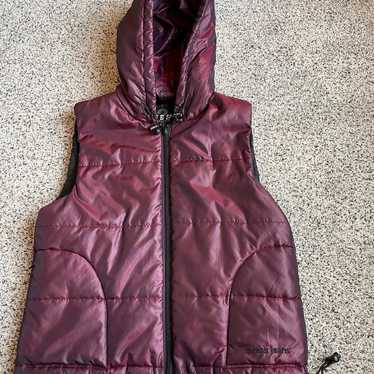 GUESS Vest With Hood Maroon Size L - image 1