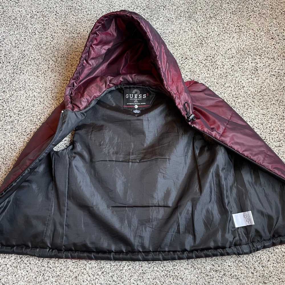 GUESS Vest With Hood Maroon Size L - image 4