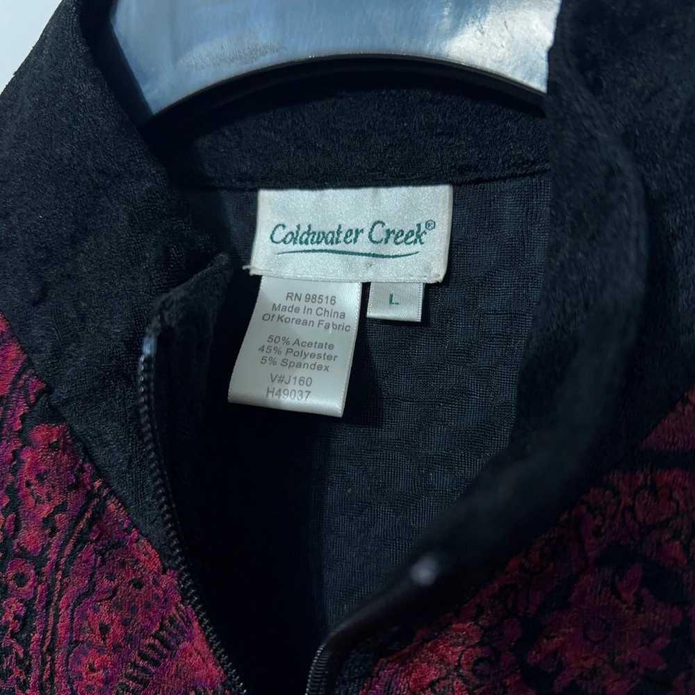 Coldwater Creek Womens Textured Paisley Jacket Zi… - image 3