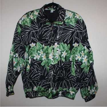 EUC VTG Fuda International 100% Silk Bomber vacat… - image 1