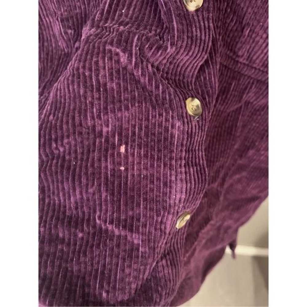 Vintage Corduroy Purple LL Bean Shacket Size Large - image 3