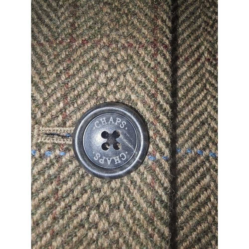 CHAPS Womens Wool Blend Brown Tweed Blazer/Jacket… - image 10