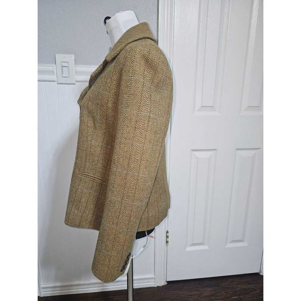 CHAPS Womens Wool Blend Brown Tweed Blazer/Jacket… - image 5