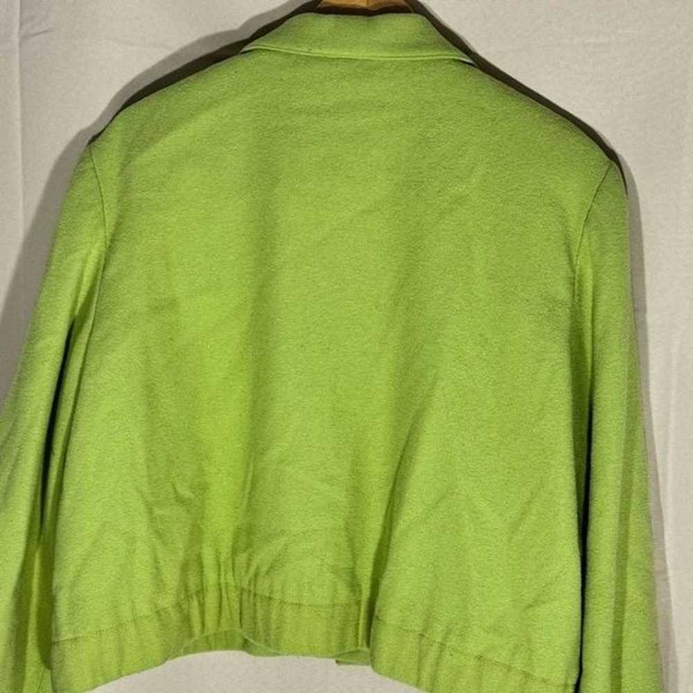 Vintage Carol Horn Workshop Lime Green Wool Blaze… - image 10