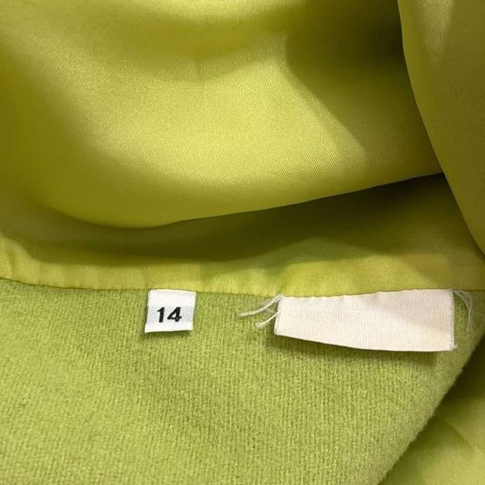 Vintage Carol Horn Workshop Lime Green Wool Blaze… - image 11