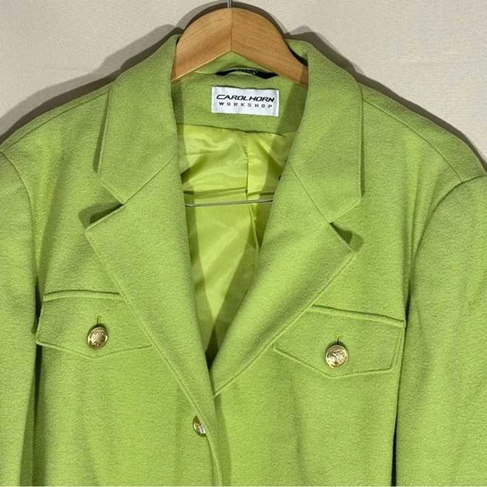 Vintage Carol Horn Workshop Lime Green Wool Blaze… - image 3