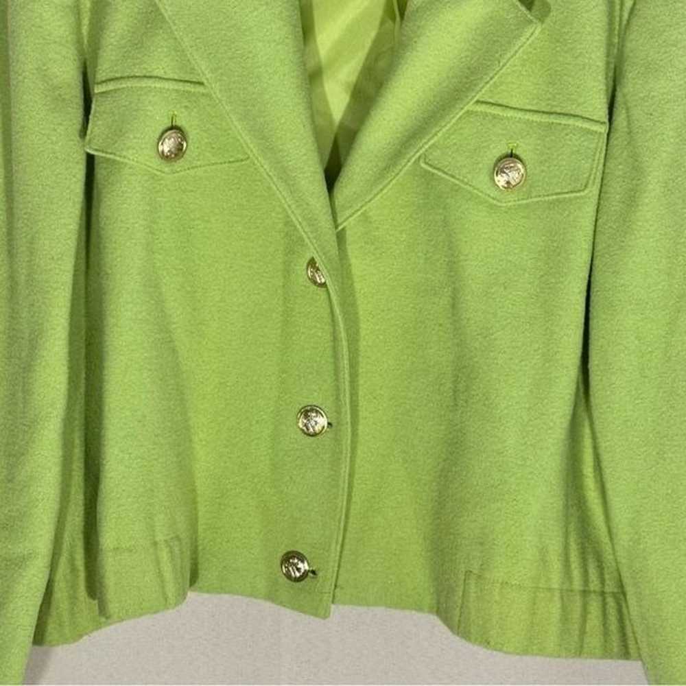 Vintage Carol Horn Workshop Lime Green Wool Blaze… - image 4