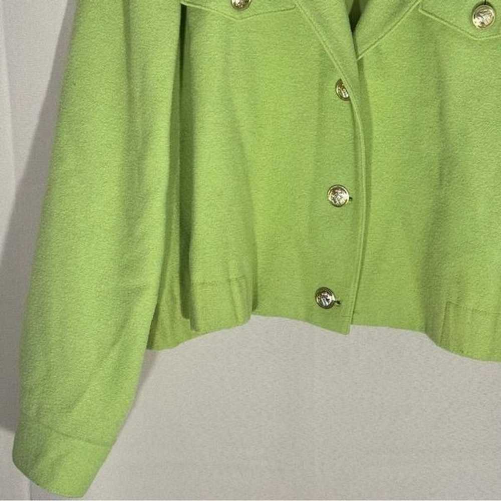 Vintage Carol Horn Workshop Lime Green Wool Blaze… - image 5