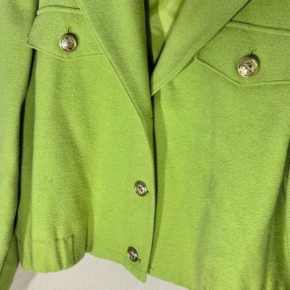 Vintage Carol Horn Workshop Lime Green Wool Blaze… - image 7