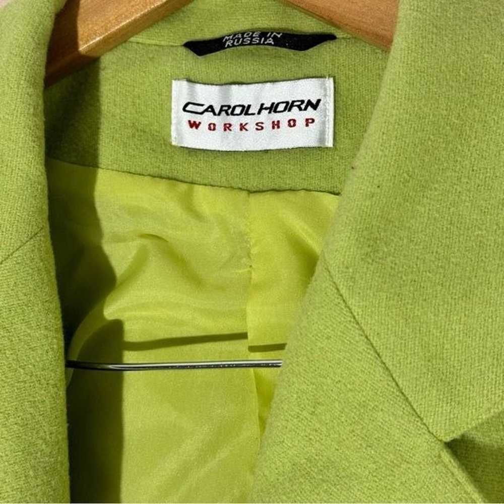 Vintage Carol Horn Workshop Lime Green Wool Blaze… - image 8