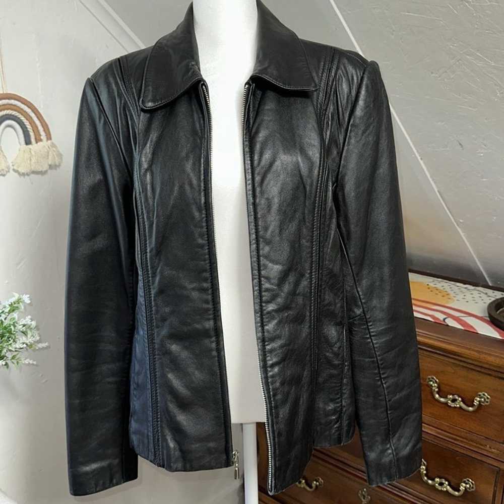 Jones New York women’s Softest Leather Jacket fro… - image 3