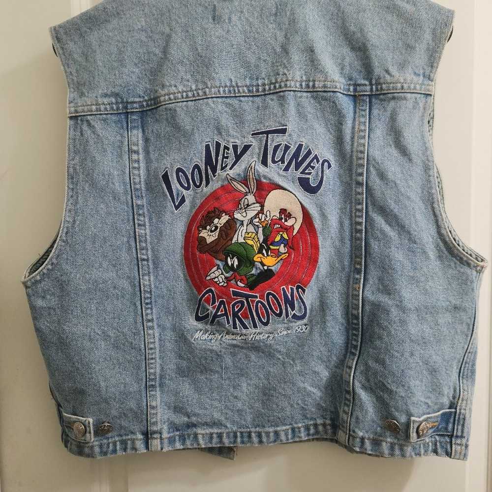 Vintage Looney Tunes Denim Vest - image 3