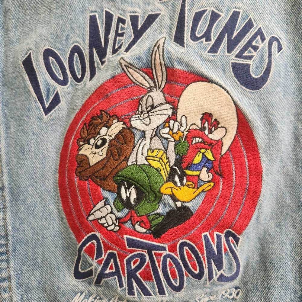 Vintage Looney Tunes Denim Vest - image 4