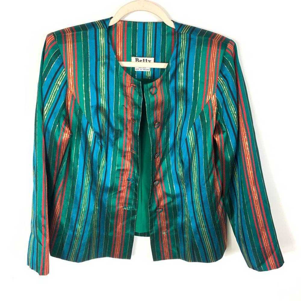 Vintage Holiday Christmas Jacket L/XL - image 1