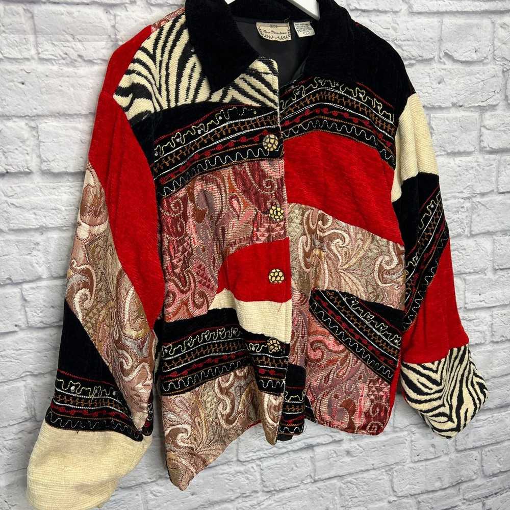 Vintage New Direction Womens Patchwork Cardigan B… - image 2