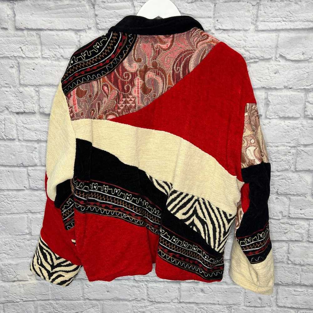 Vintage New Direction Womens Patchwork Cardigan B… - image 5