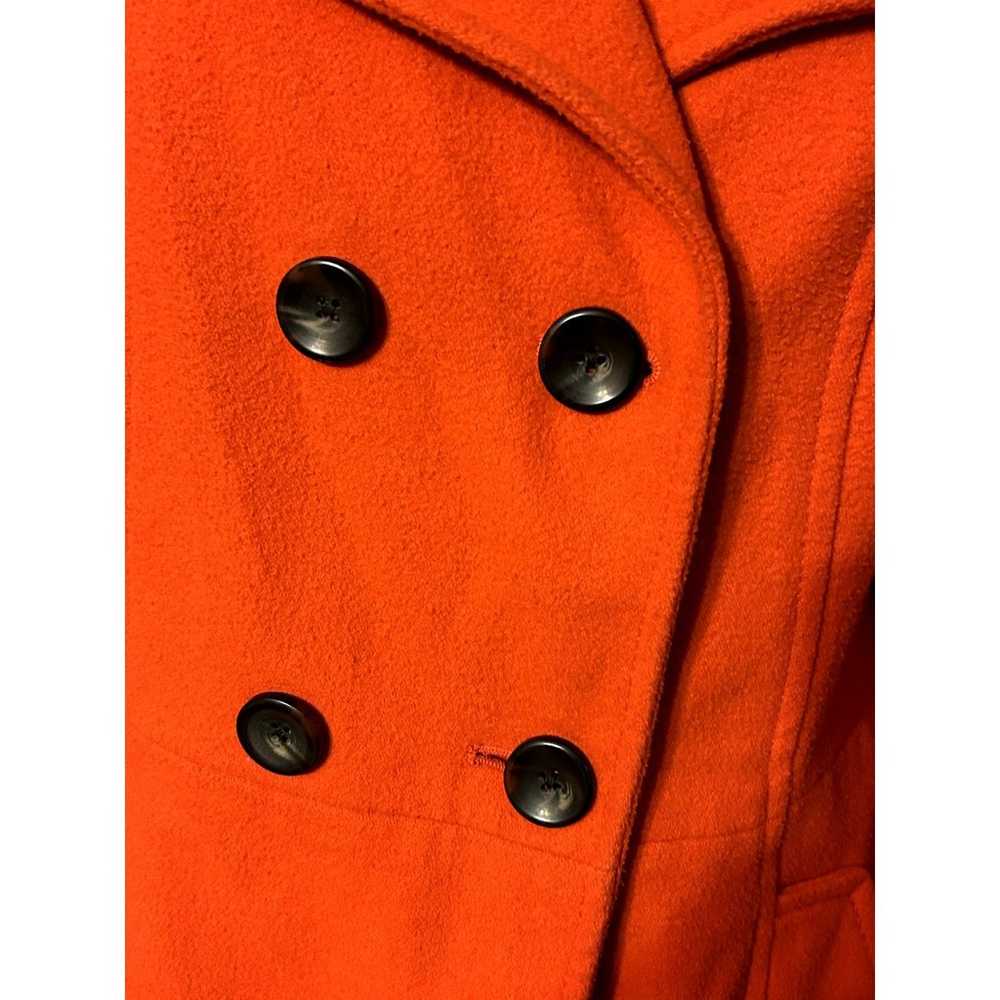 Old Navy Orange Peacoat wool blend Size L - image 5