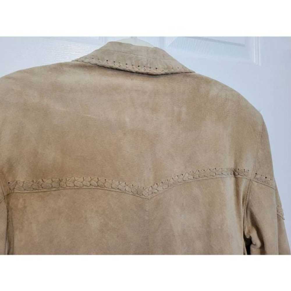 Vintage Guess Suede Leather Jacket Womens L Mens … - image 6