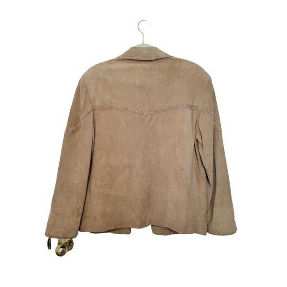 Vintage Guess Suede Leather Jacket Womens L Mens … - image 8