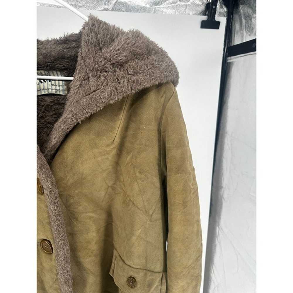 Vintage Davis Sherpa Parka Coat Hooded Women's Si… - image 3