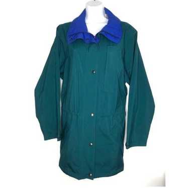 LL Bean Vintage Green Blue Color Block Z - image 1