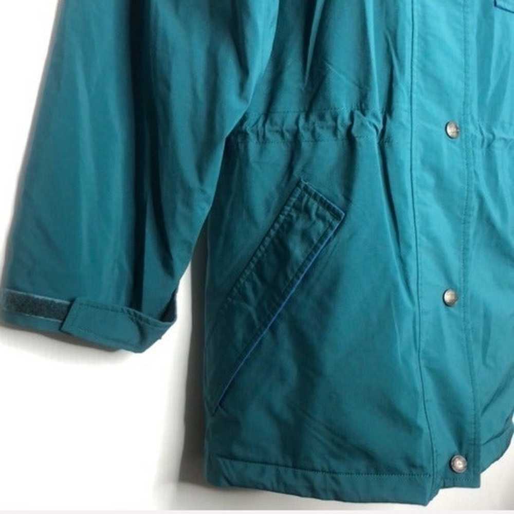 LL Bean Vintage Green Blue Color Block Z - image 7