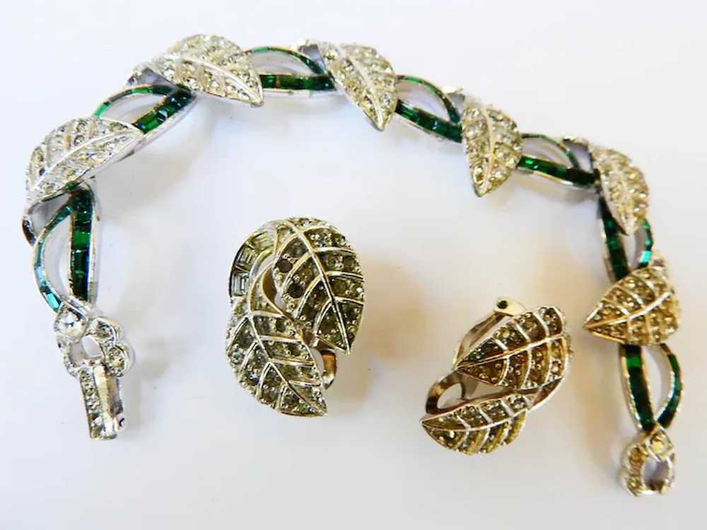 Stunning Pennino Bracelet and Earrings 50s - image 2