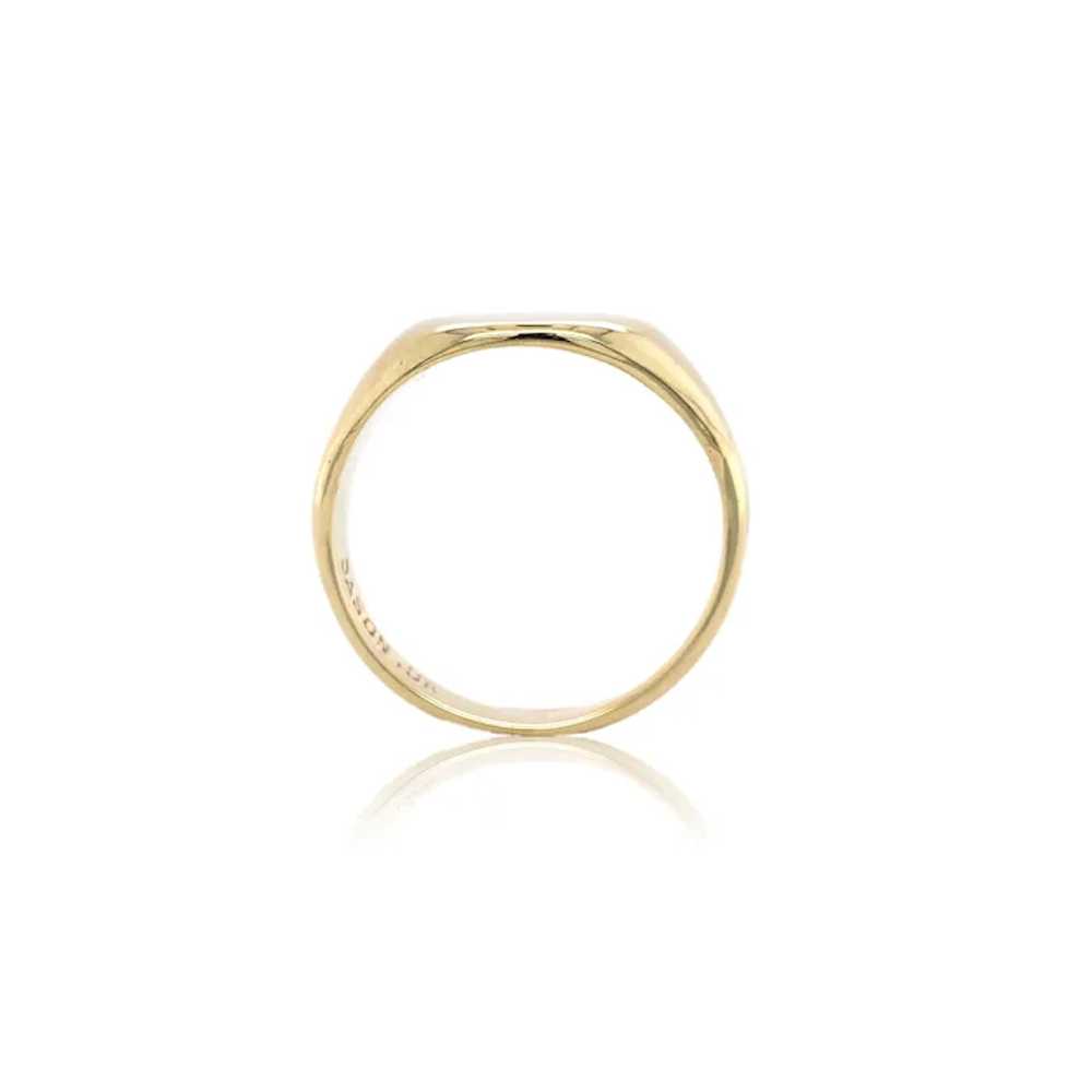 10K Gold Plain Blank Signet Ring - image 2