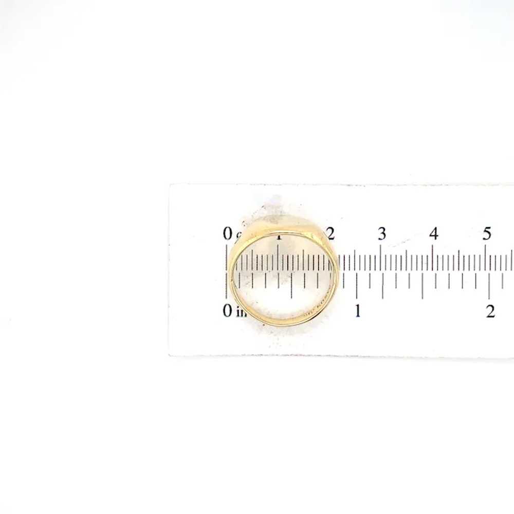 10K Gold Plain Blank Signet Ring - image 9