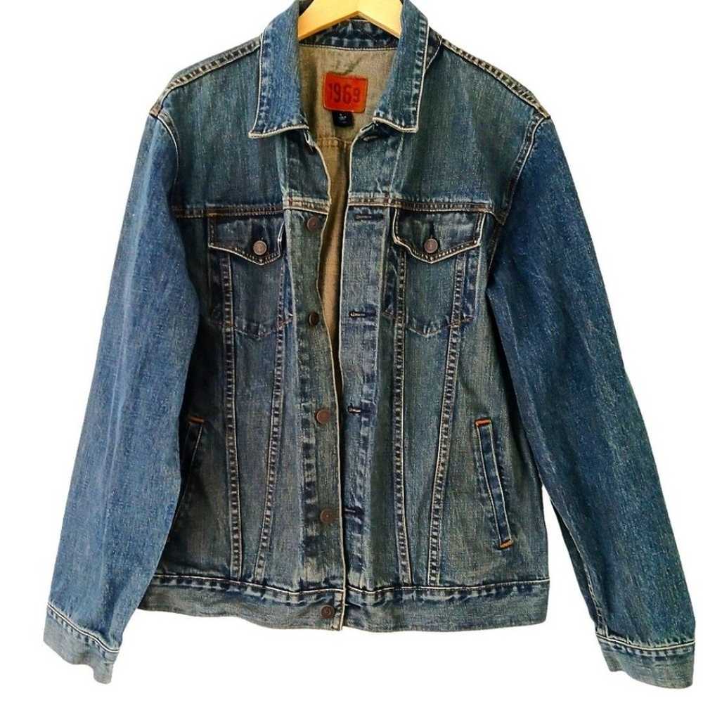 Vintage (2002) GAP 1969 Jacket Denim Distressed L… - image 3