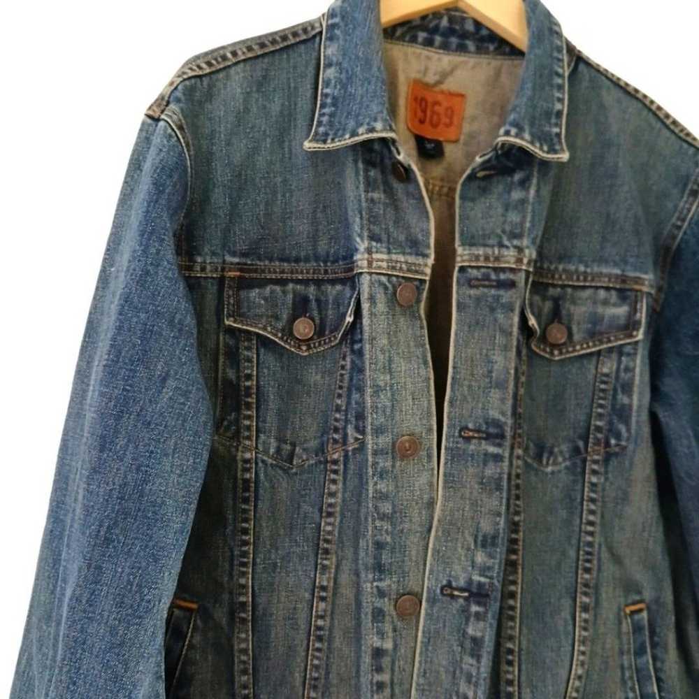 Vintage (2002) GAP 1969 Jacket Denim Distressed L… - image 7