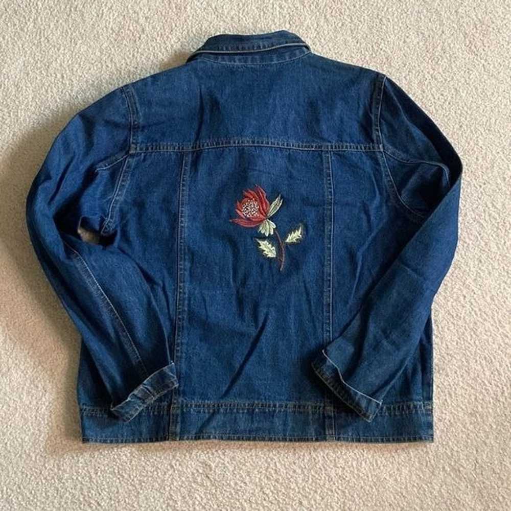 Bohemian embroidered denim jacket - image 2