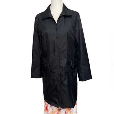 VINTAGE DKNY Black Long Nylon Rain Coat Women’s Si