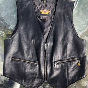 Harley Davidson Motorcycle Leather Vest - image 1