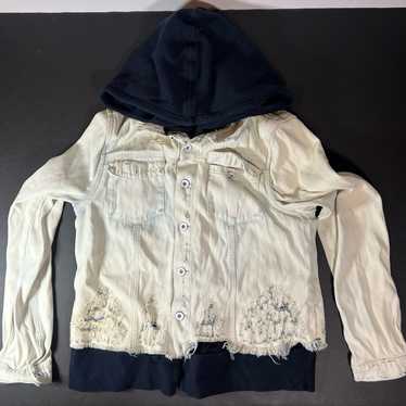 Free people distressed denim jacket