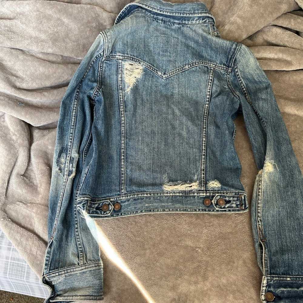 Abercrombie and Fitch jean Jacket Sz L - image 2